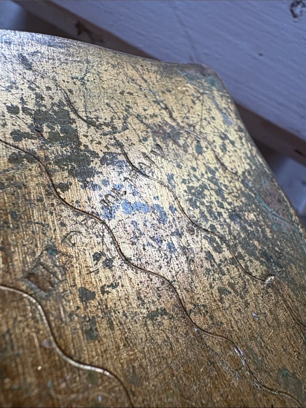 Antique Wood Trinket or Snuff Box